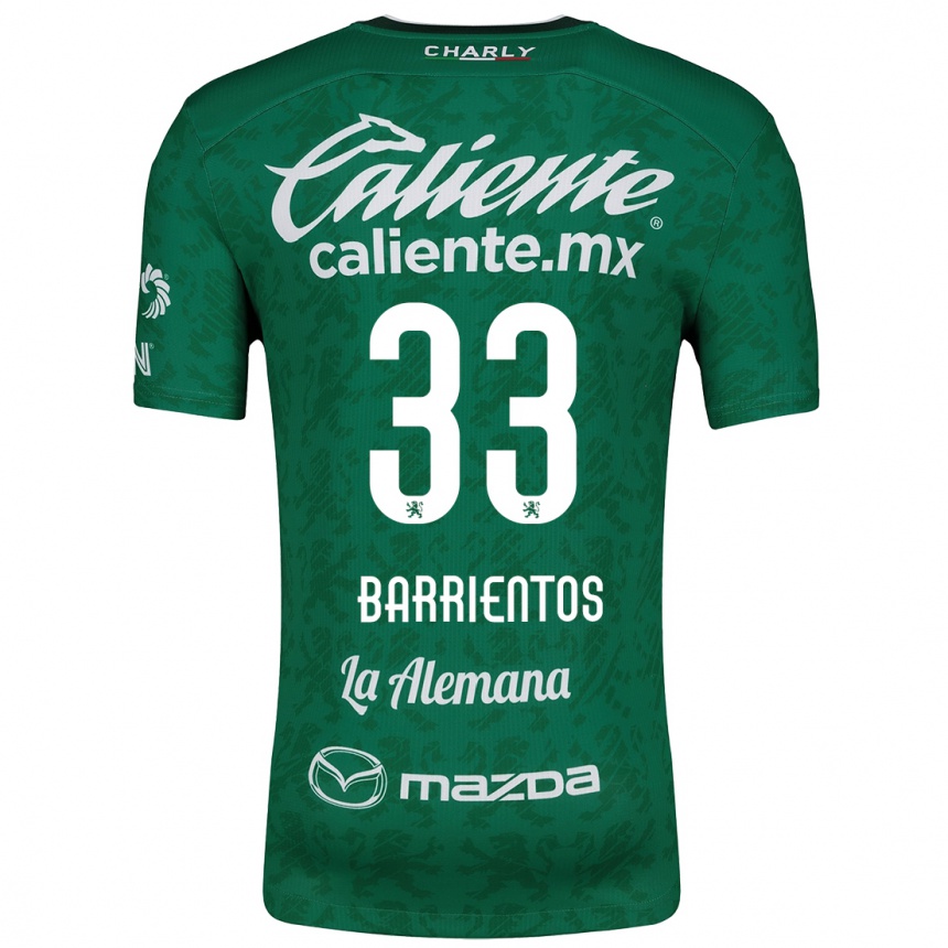 Hombre Fútbol Camiseta Yashira Barrientos #33 Verde Blanco 1ª Equipación 2024/25 Perú