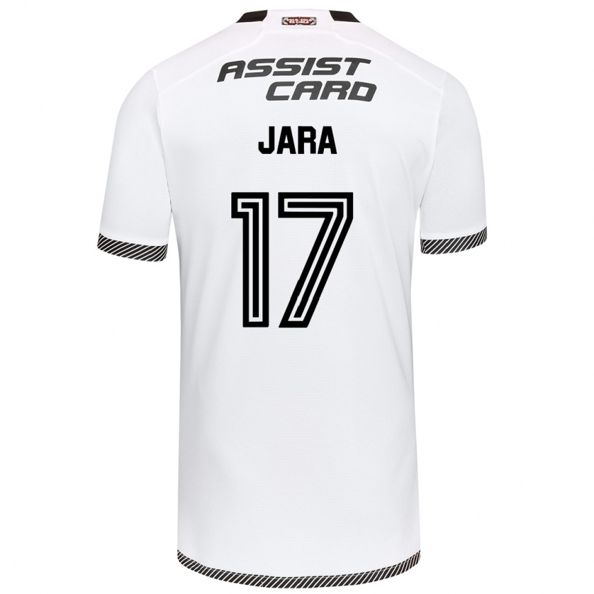 Hombre Fútbol Camiseta Ignacio Jara #17 Blanco Negro 1ª Equipación 2024/25 Perú