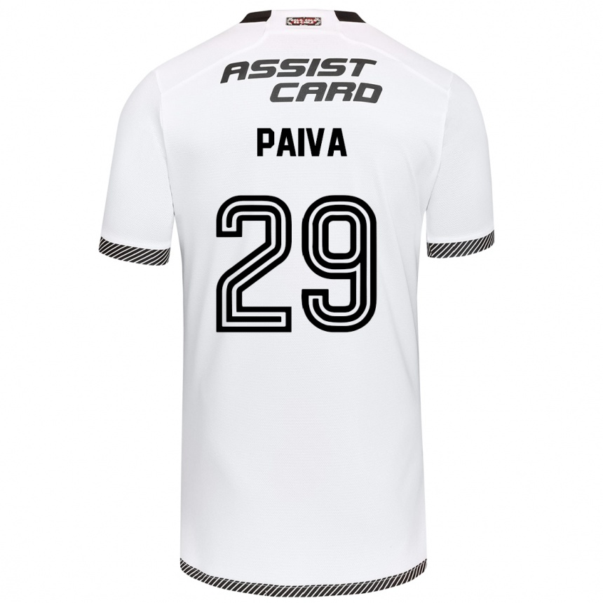 Hombre Fútbol Camiseta Guillermo Paiva #29 Blanco Negro 1ª Equipación 2024/25 Perú