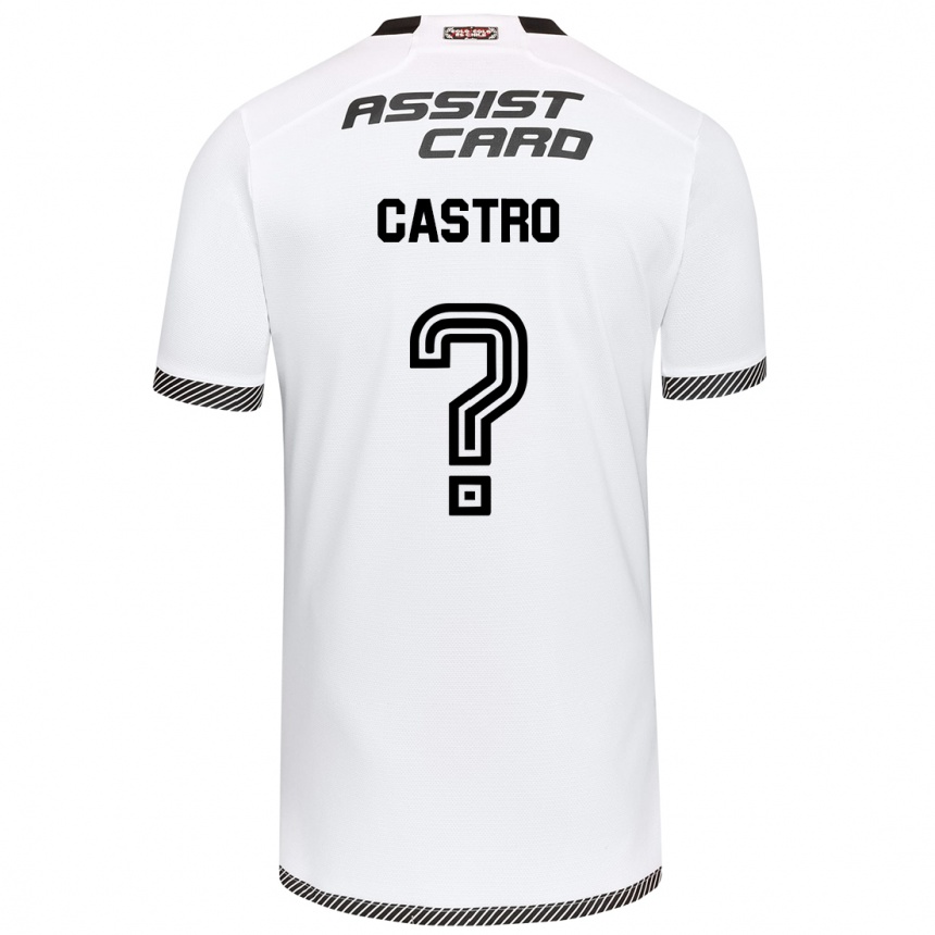 Hombre Fútbol Camiseta Benjamín Castro #0 Blanco Negro 1ª Equipación 2024/25 Perú