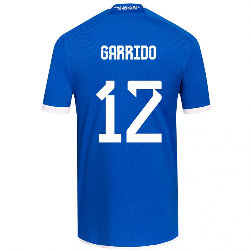 Hombre Fútbol Camiseta Pedro Garrido #12 Azul Blanco 1ª Equipación 2024/25 Perú