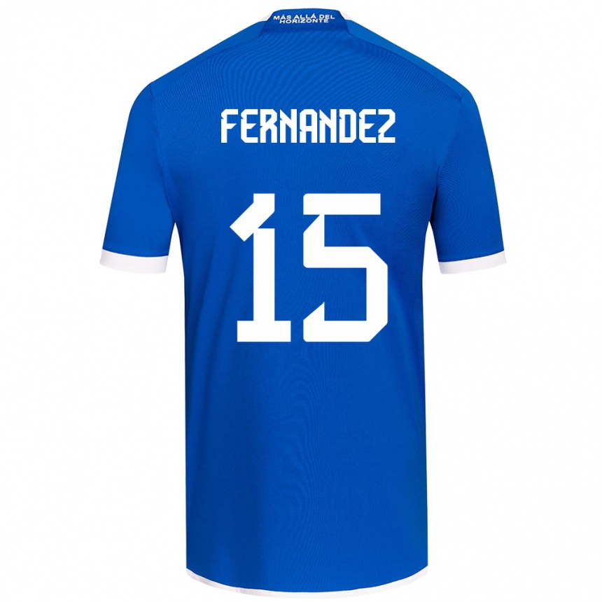 Hombre Fútbol Camiseta Vicente Fernández #15 Azul Blanco 1ª Equipación 2024/25 Perú