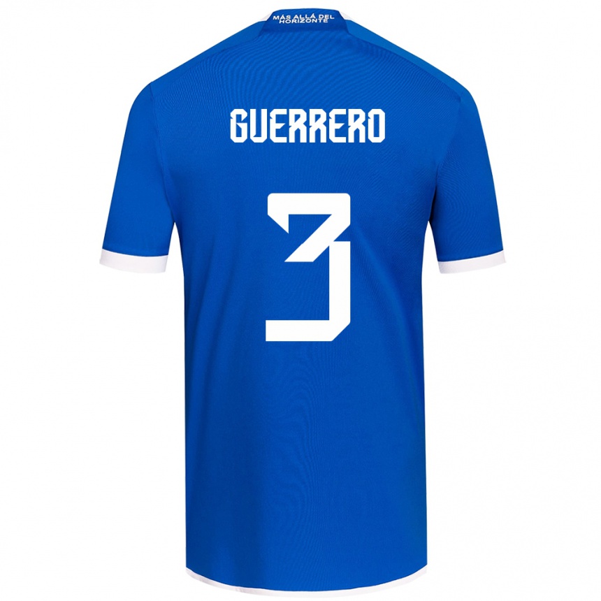 Hombre Fútbol Camiseta Carla Guerrero #3 Azul Blanco 1ª Equipación 2024/25 Perú