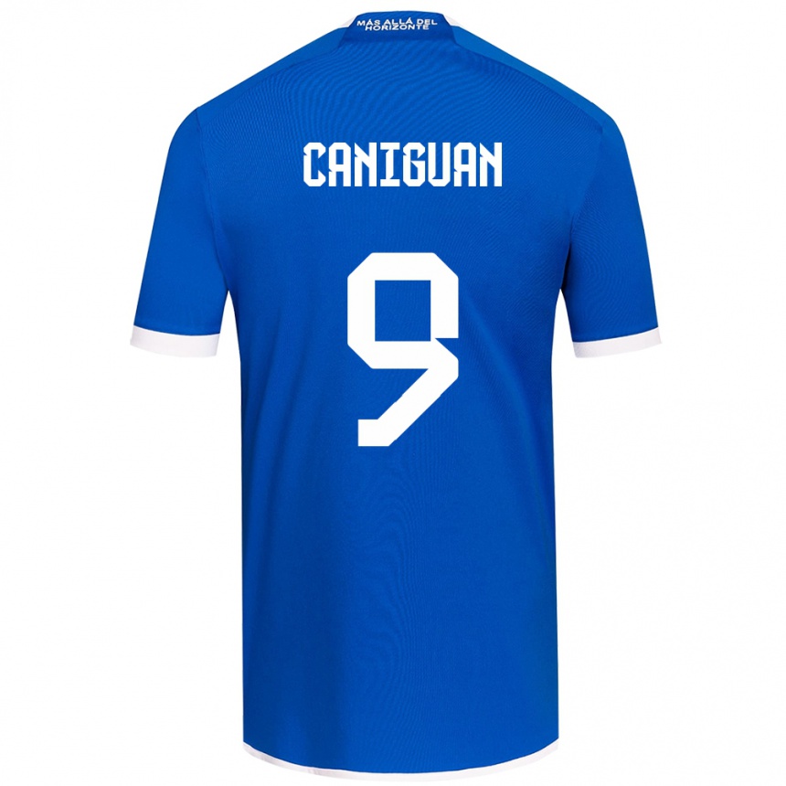 Hombre Fútbol Camiseta Franchesca Caniguán #9 Azul Blanco 1ª Equipación 2024/25 Perú