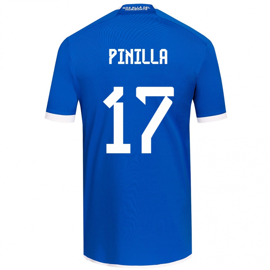 Hombre Fútbol Camiseta Fernanda Pinilla #17 Azul Blanco 1ª Equipación 2024/25 Perú