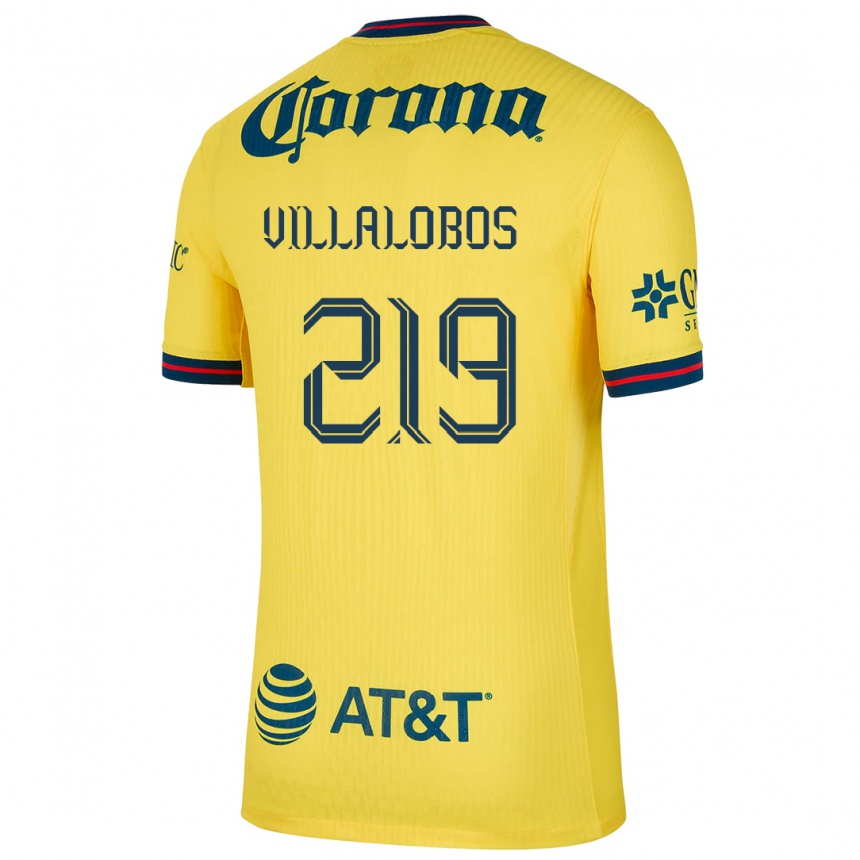 Hombre Fútbol Camiseta Patricio Villalobos #219 Amarillo Azul 1ª Equipación 2024/25 Perú