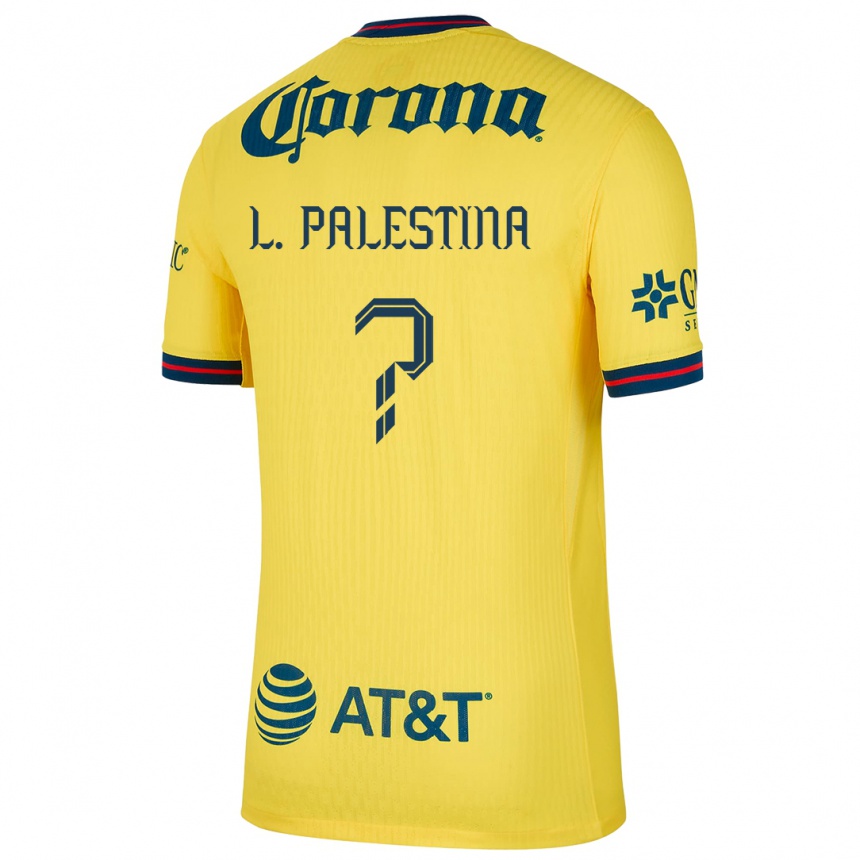 Hombre Fútbol Camiseta Leonardo Palestina #0 Amarillo Azul 1ª Equipación 2024/25 Perú