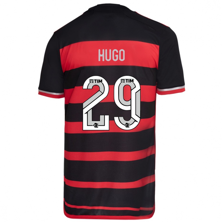 Hombre Fútbol Camiseta Victor Hugo #29 Negro Rojo 1ª Equipación 2024/25 Perú