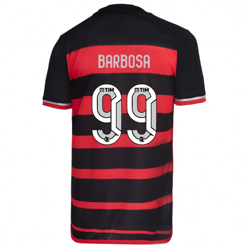 Hombre Fútbol Camiseta Gabriel Barbosa #99 Negro Rojo 1ª Equipación 2024/25 Perú