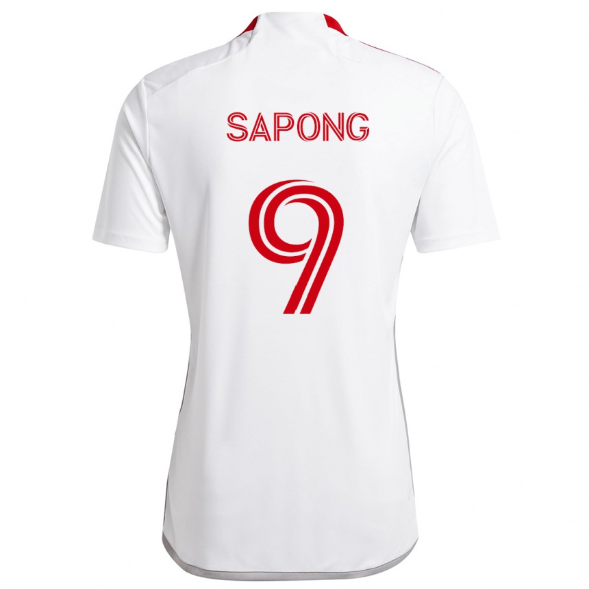 Hombre Fútbol Camiseta C.j. Sapong #9 Blanco Rojo 2ª Equipación 2024/25 Perú