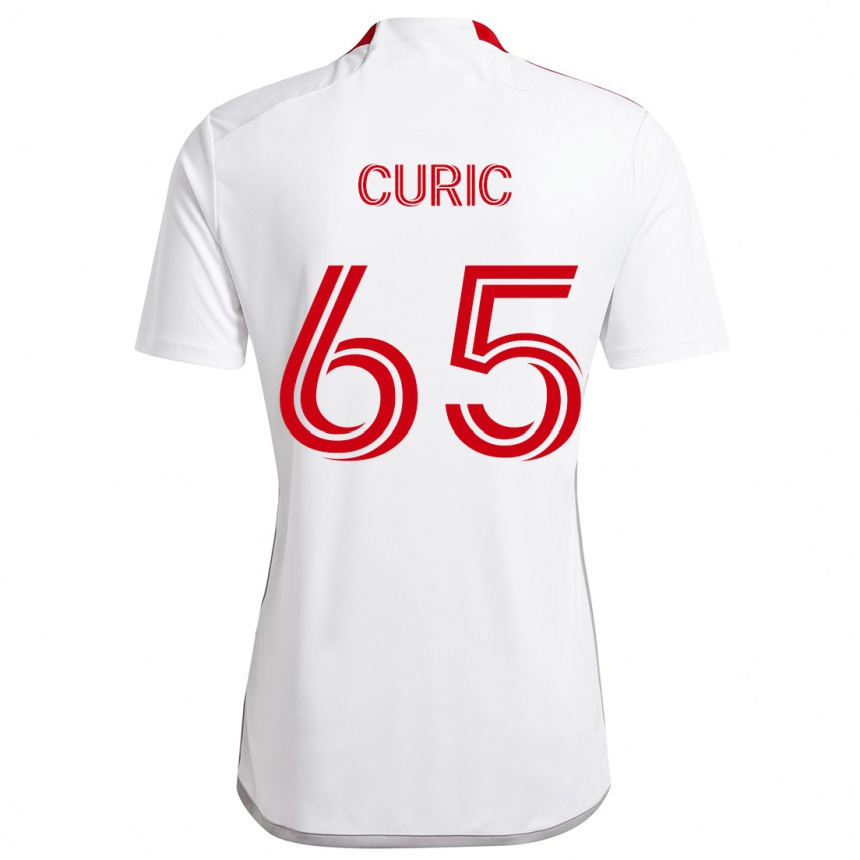 Hombre Fútbol Camiseta Antony Curic #65 Blanco Rojo 2ª Equipación 2024/25 Perú