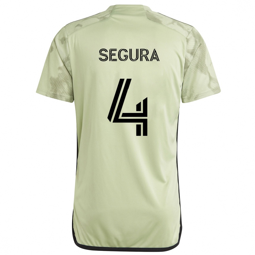 Hombre Fútbol Camiseta Eddie Segura #4 Verde Claro 2ª Equipación 2024/25 Perú