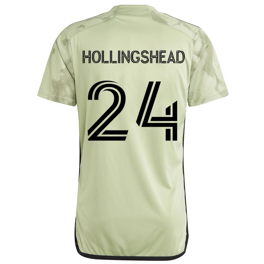 Hombre Fútbol Camiseta Ryan Hollingshead #24 Verde Claro 2ª Equipación 2024/25 Perú