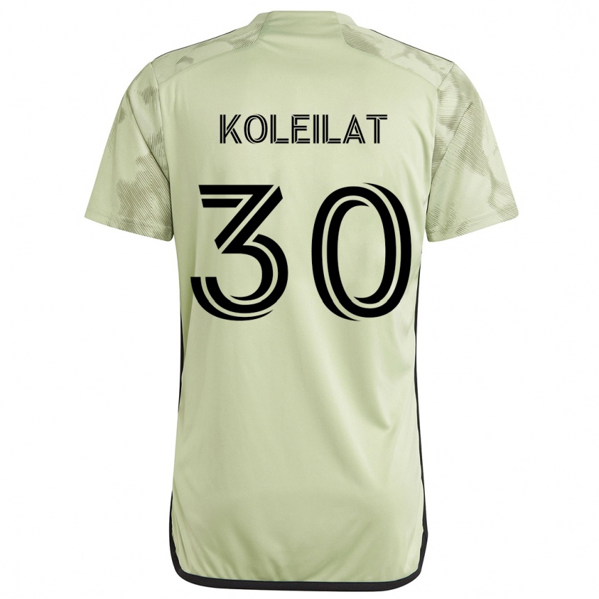 Hombre Fútbol Camiseta Jassem Koleilat #30 Verde Claro 2ª Equipación 2024/25 Perú