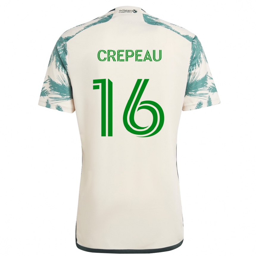 Hombre Fútbol Camiseta Maxime Crépeau #16 Beige Marrón 2ª Equipación 2024/25 Perú