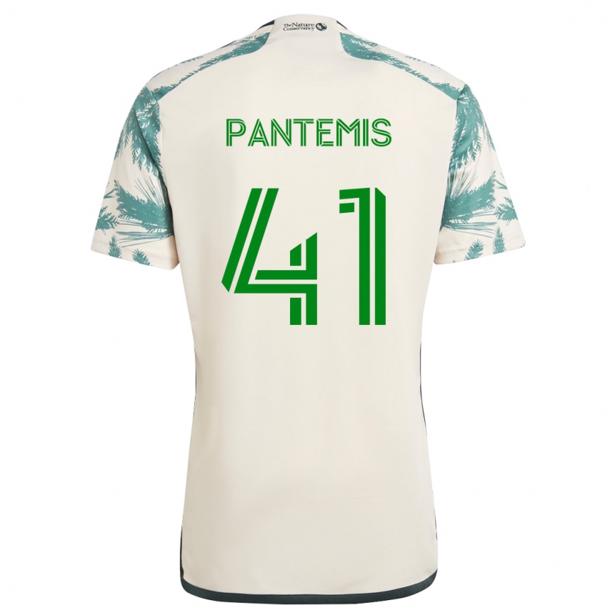 Hombre Fútbol Camiseta James Pantemis #41 Beige Marrón 2ª Equipación 2024/25 Perú