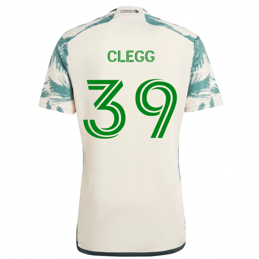 Hombre Fútbol Camiseta Tyler Clegg #39 Beige Marrón 2ª Equipación 2024/25 Perú