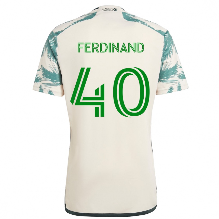 Hombre Fútbol Camiseta Keesean Ferdinand #40 Beige Marrón 2ª Equipación 2024/25 Perú