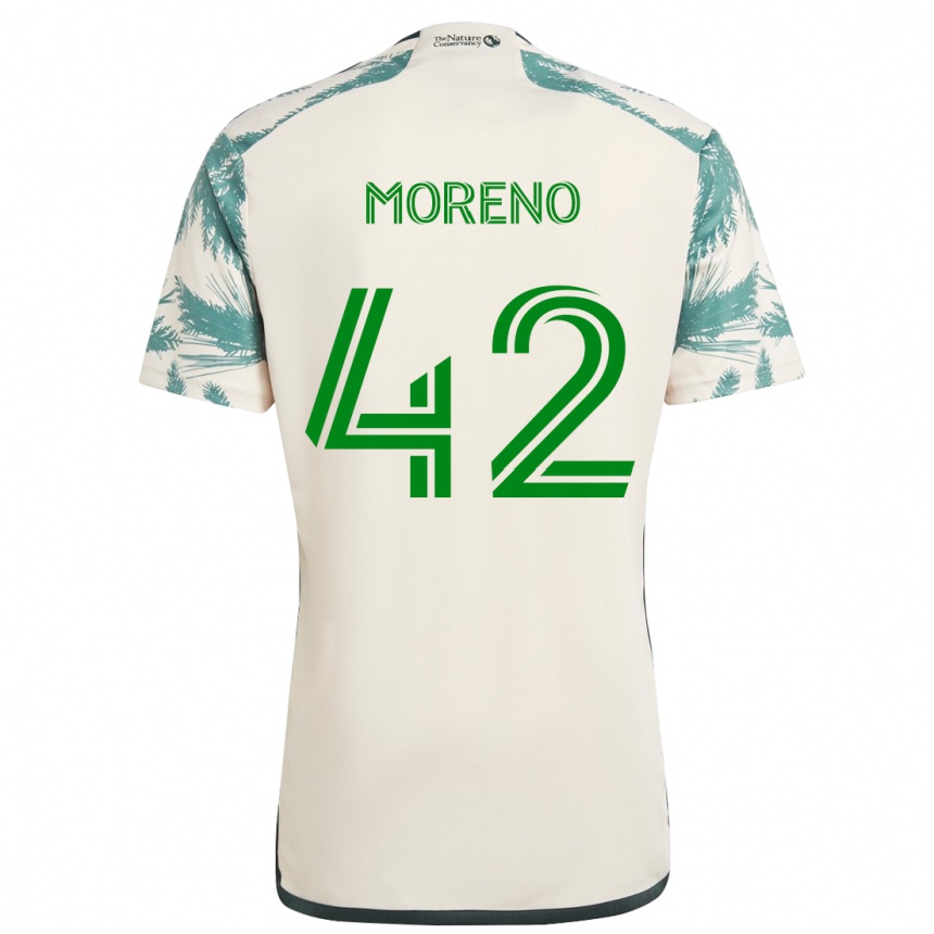 Hombre Fútbol Camiseta Alexis Moreno #42 Beige Marrón 2ª Equipación 2024/25 Perú