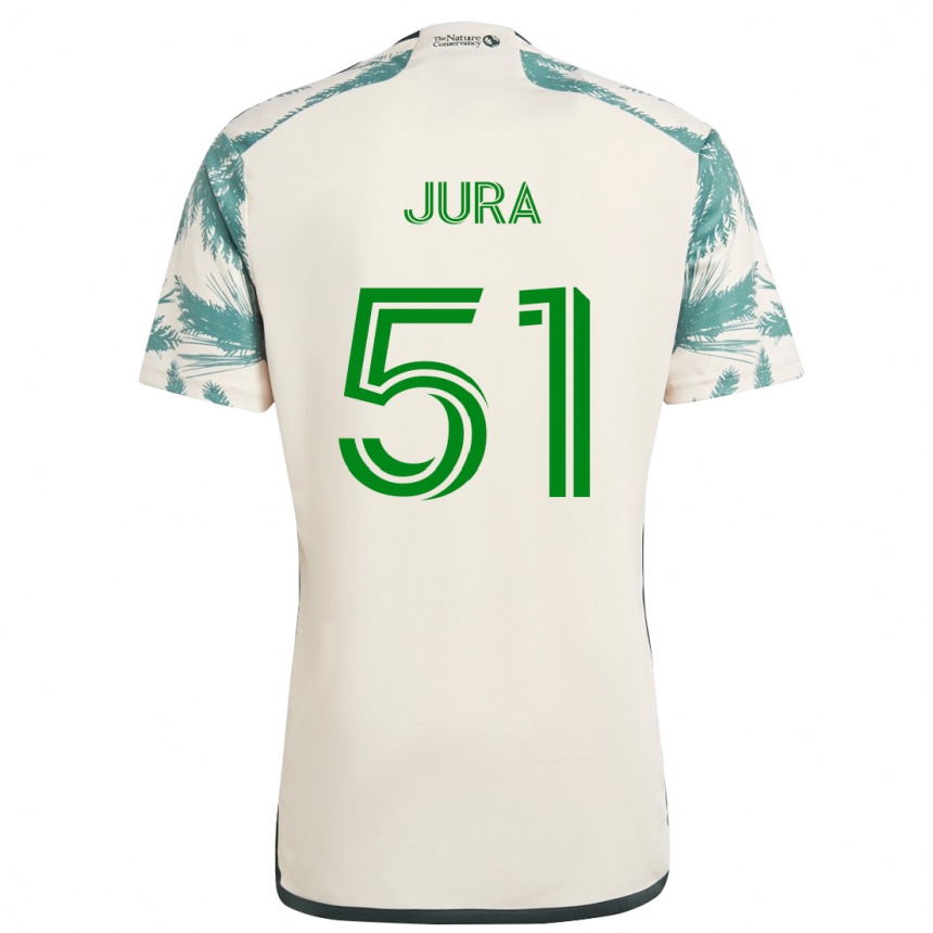 Hombre Fútbol Camiseta Sawyer Jura #51 Beige Marrón 2ª Equipación 2024/25 Perú