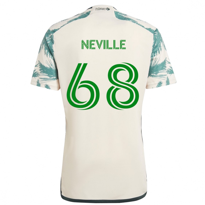 Hombre Fútbol Camiseta Harvey Neville #68 Beige Marrón 2ª Equipación 2024/25 Perú