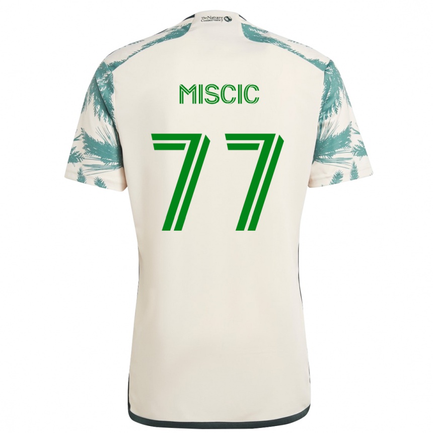 Hombre Fútbol Camiseta Selmir Miscic #77 Beige Marrón 2ª Equipación 2024/25 Perú