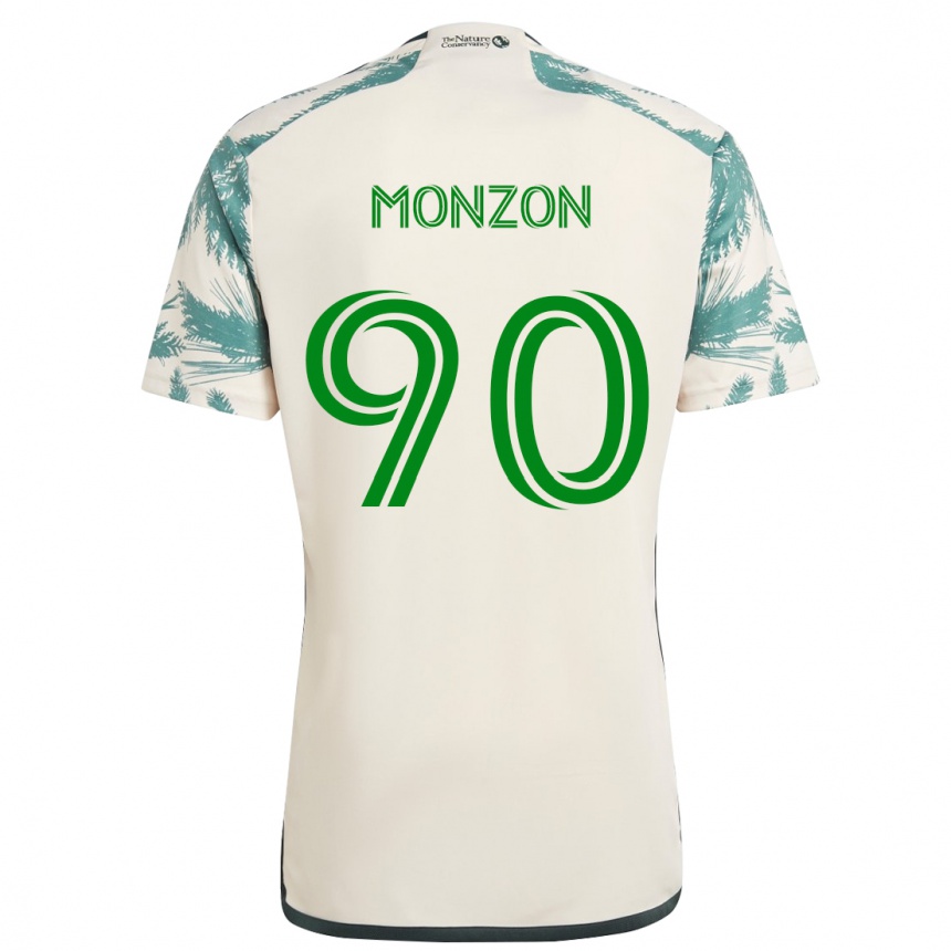 Hombre Fútbol Camiseta Florián Monzón #90 Beige Marrón 2ª Equipación 2024/25 Perú