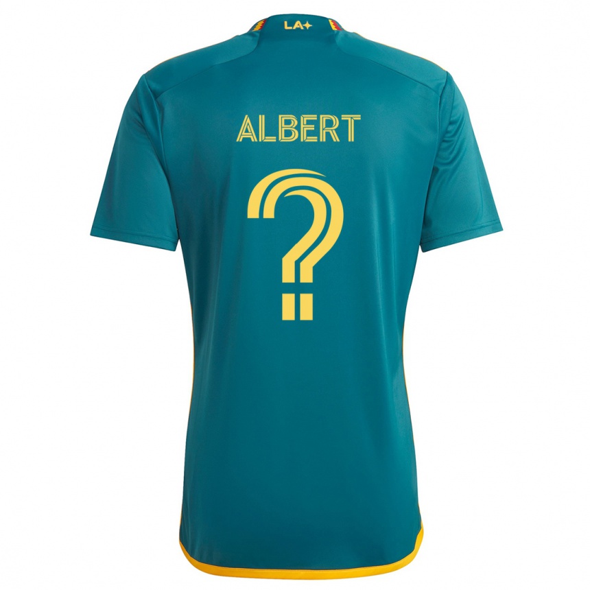 Hombre Fútbol Camiseta Mathis Albert #0 Verde Amarillo 2ª Equipación 2024/25 Perú