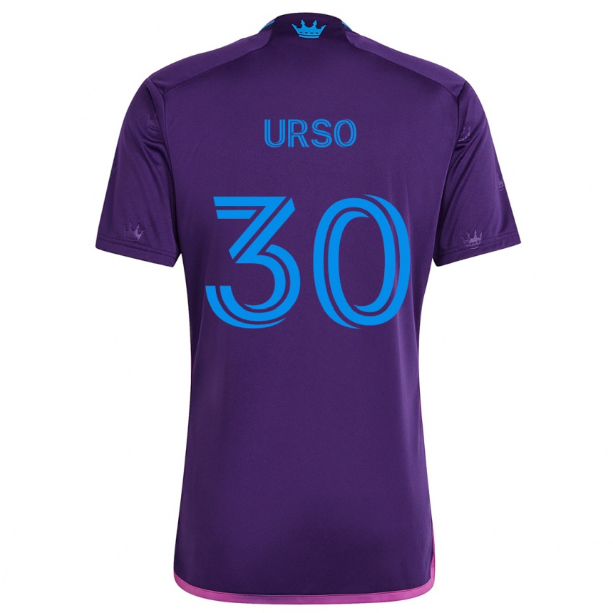 Hombre Fútbol Camiseta Júnior Urso #30 Azul Morado 2ª Equipación 2024/25 Perú