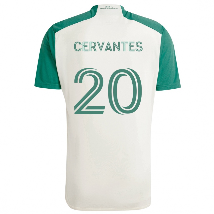 Hombre Fútbol Camiseta Aaron Cervantes #20 Colores Tostados Verde 2ª Equipación 2024/25 Perú