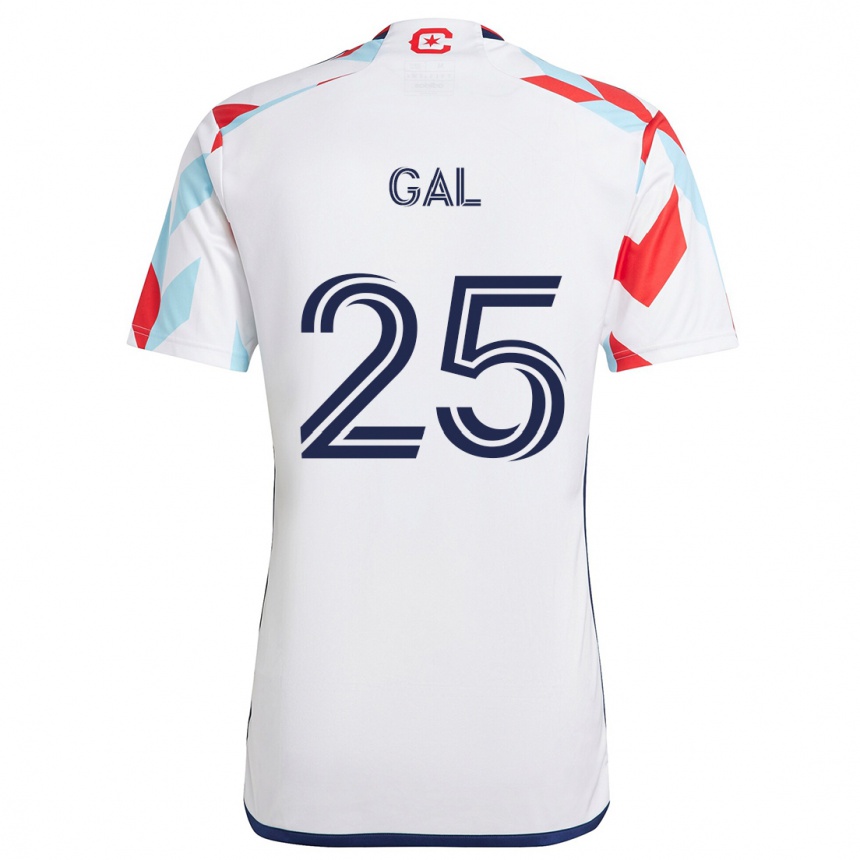 Hombre Fútbol Camiseta Jeff Gal #25 Blanco Rojo Azul 2ª Equipación 2024/25 Perú