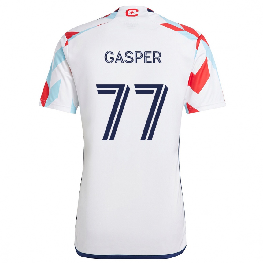 Hombre Fútbol Camiseta Chase Gasper #77 Blanco Rojo Azul 2ª Equipación 2024/25 Perú