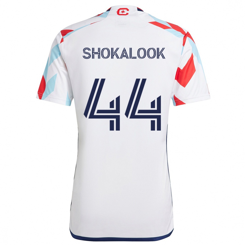 Hombre Fútbol Camiseta Jason Shokalook #44 Blanco Rojo Azul 2ª Equipación 2024/25 Perú