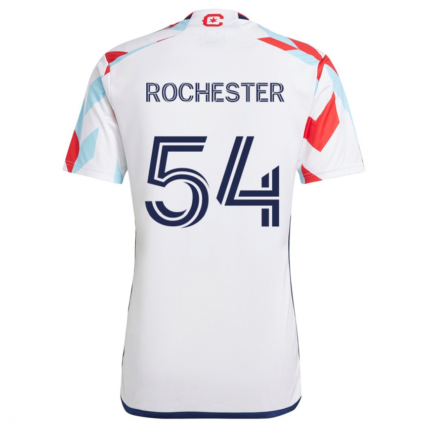 Hombre Fútbol Camiseta Lamonth Rochester #54 Blanco Rojo Azul 2ª Equipación 2024/25 Perú