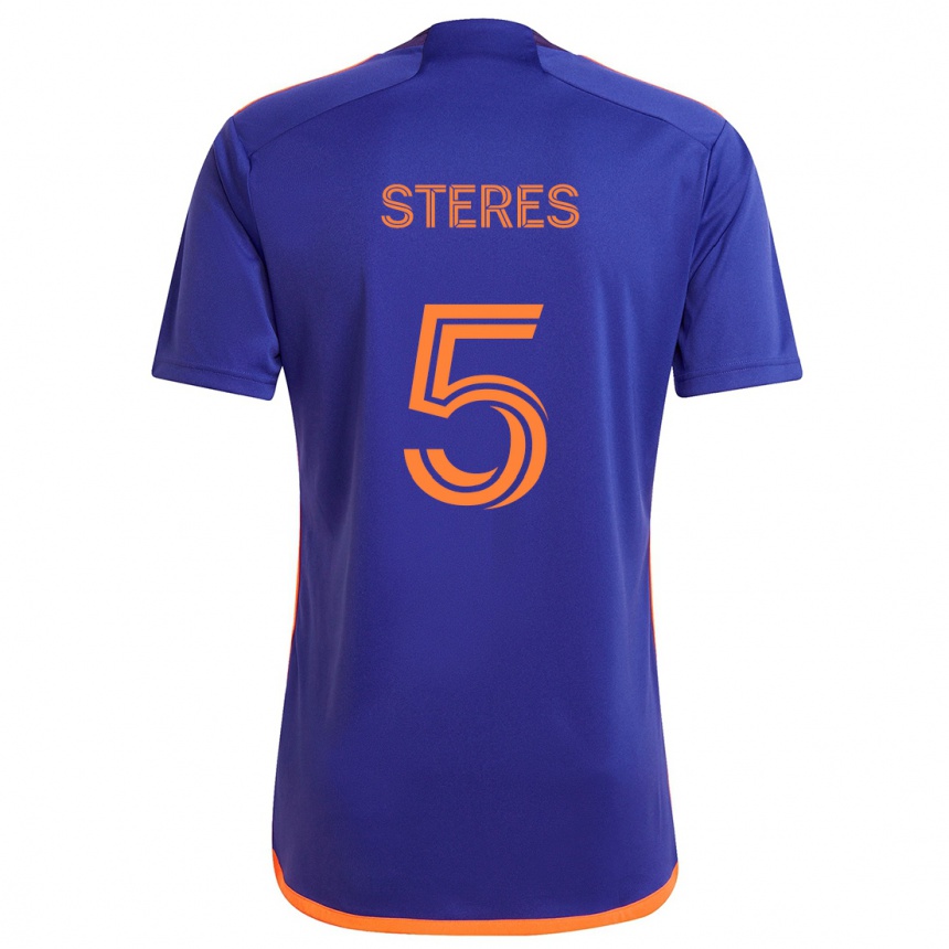 Hombre Fútbol Camiseta Daniel Steres #5 Púrpura Naranja 2ª Equipación 2024/25 Perú