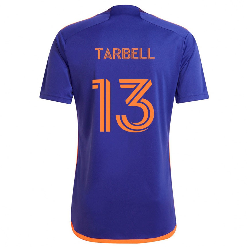 Hombre Fútbol Camiseta Andrew Tarbell #13 Púrpura Naranja 2ª Equipación 2024/25 Perú