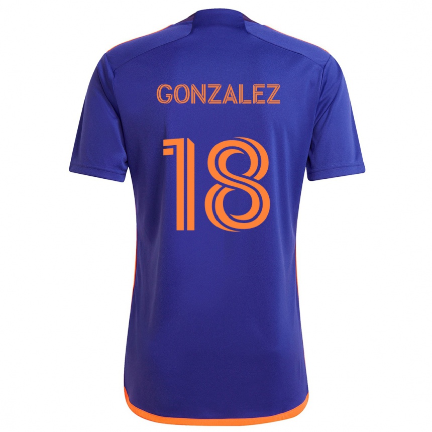 Hombre Fútbol Camiseta Diego Gonzalez #18 Púrpura Naranja 2ª Equipación 2024/25 Perú