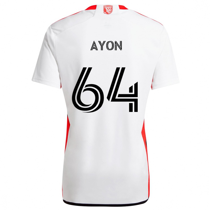 Hombre Fútbol Camiseta Jerry Ayon #64 Blanco Rojo 2ª Equipación 2024/25 Perú