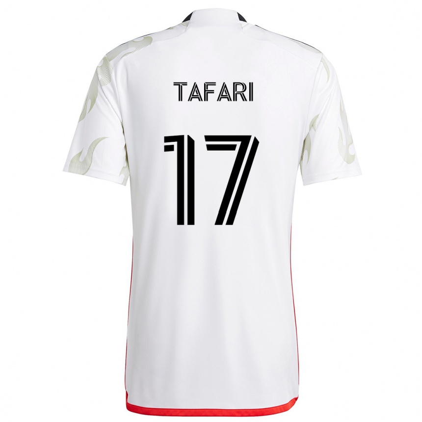 Hombre Fútbol Camiseta Nkosi Tafari #17 Blanco Rojo Negro 2ª Equipación 2024/25 Perú