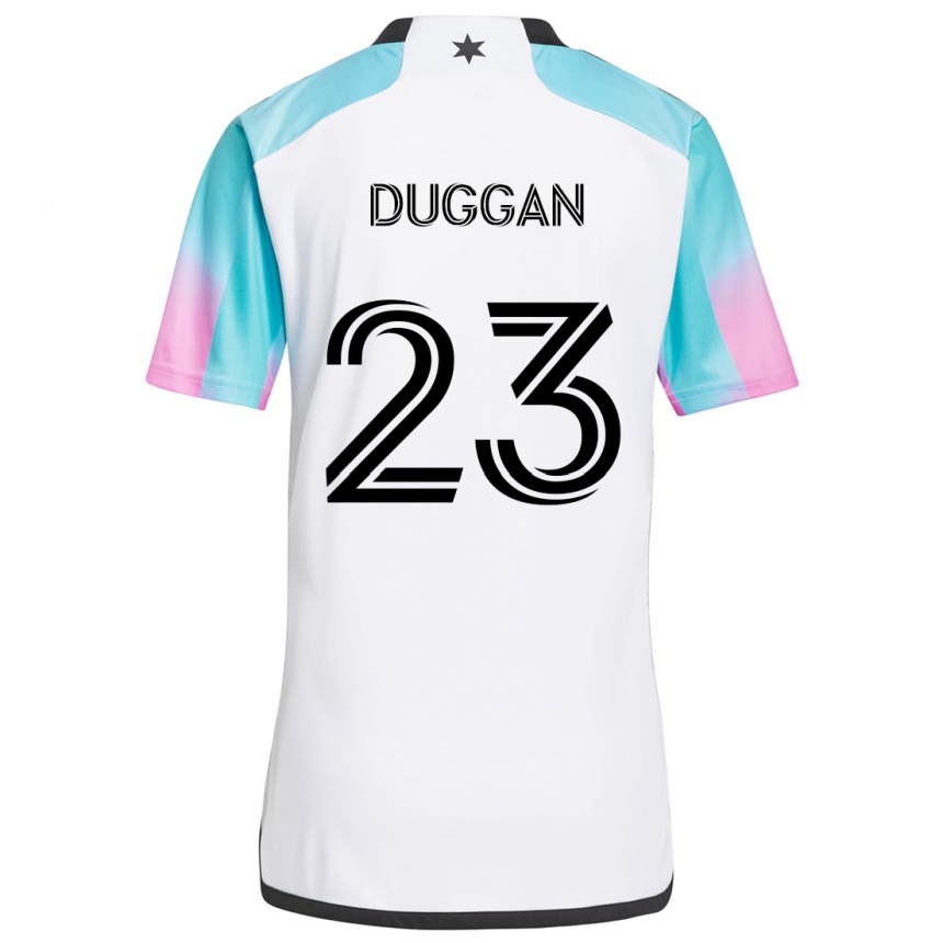 Hombre Fútbol Camiseta Morris Duggan #23 Blanco Azul Negro 2ª Equipación 2024/25 Perú