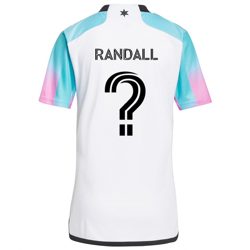 Hombre Fútbol Camiseta Alisa Randall #0 Blanco Azul Negro 2ª Equipación 2024/25 Perú