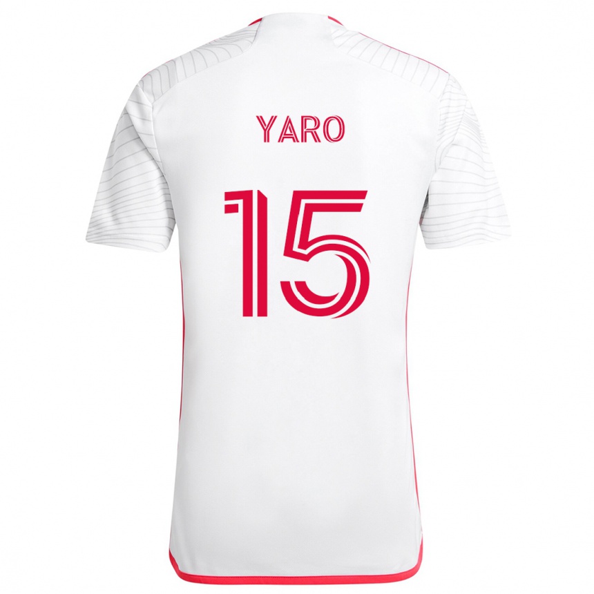 Hombre Fútbol Camiseta Joshua Yaro #15 Blanco Rojo 2ª Equipación 2024/25 Perú