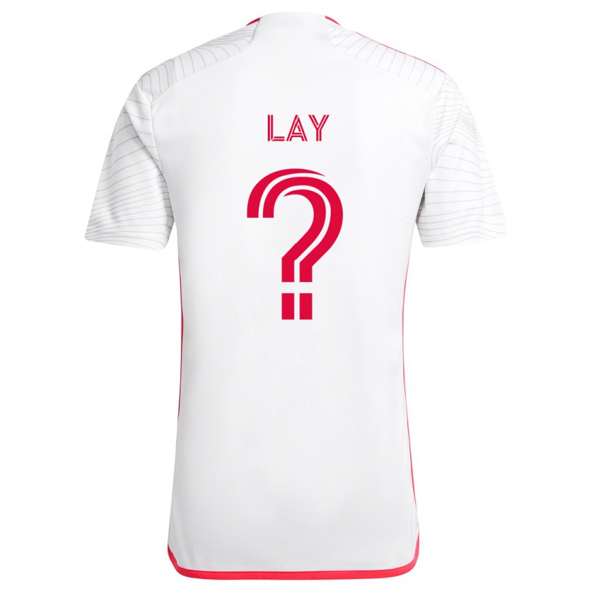 Hombre Fútbol Camiseta Mikey Lay #0 Blanco Rojo 2ª Equipación 2024/25 Perú