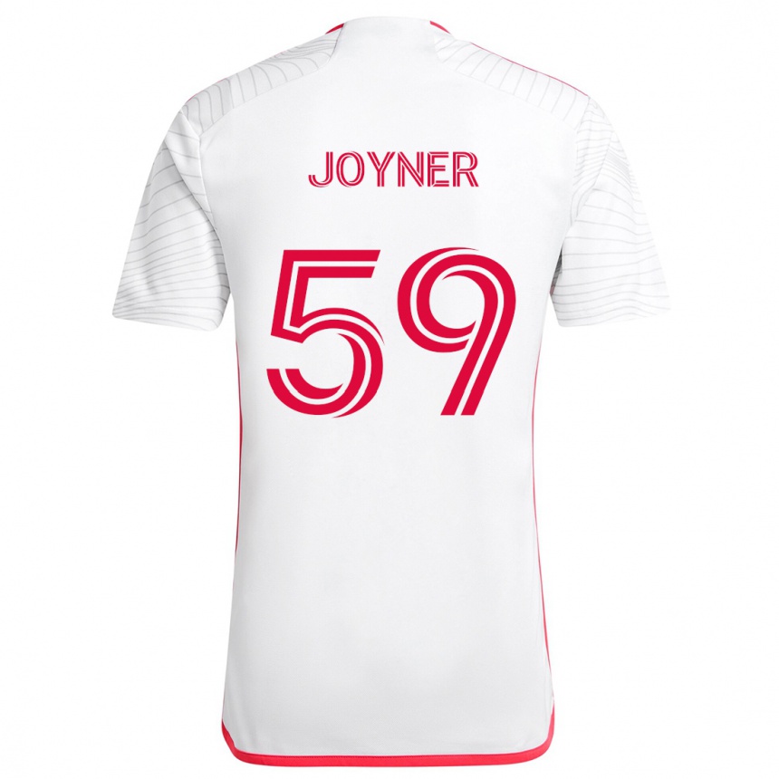 Hombre Fútbol Camiseta Mykhi Joyner #59 Blanco Rojo 2ª Equipación 2024/25 Perú