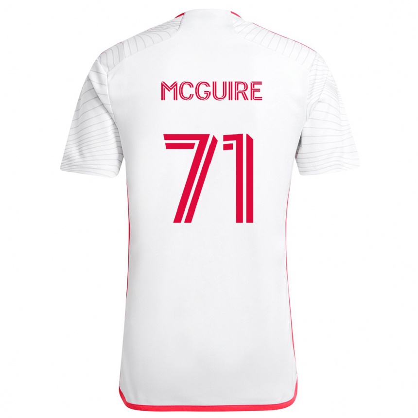 Hombre Fútbol Camiseta Nolan Mcguire #71 Blanco Rojo 2ª Equipación 2024/25 Perú