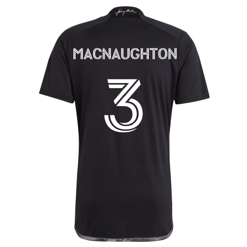 Hombre Fútbol Camiseta Lukas Macnaughton #3 Negro 2ª Equipación 2024/25 Perú