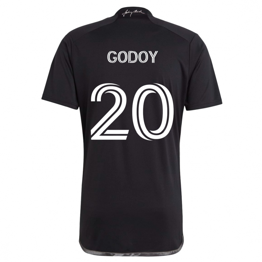 Hombre Fútbol Camiseta Aníbal Godoy #20 Negro 2ª Equipación 2024/25 Perú