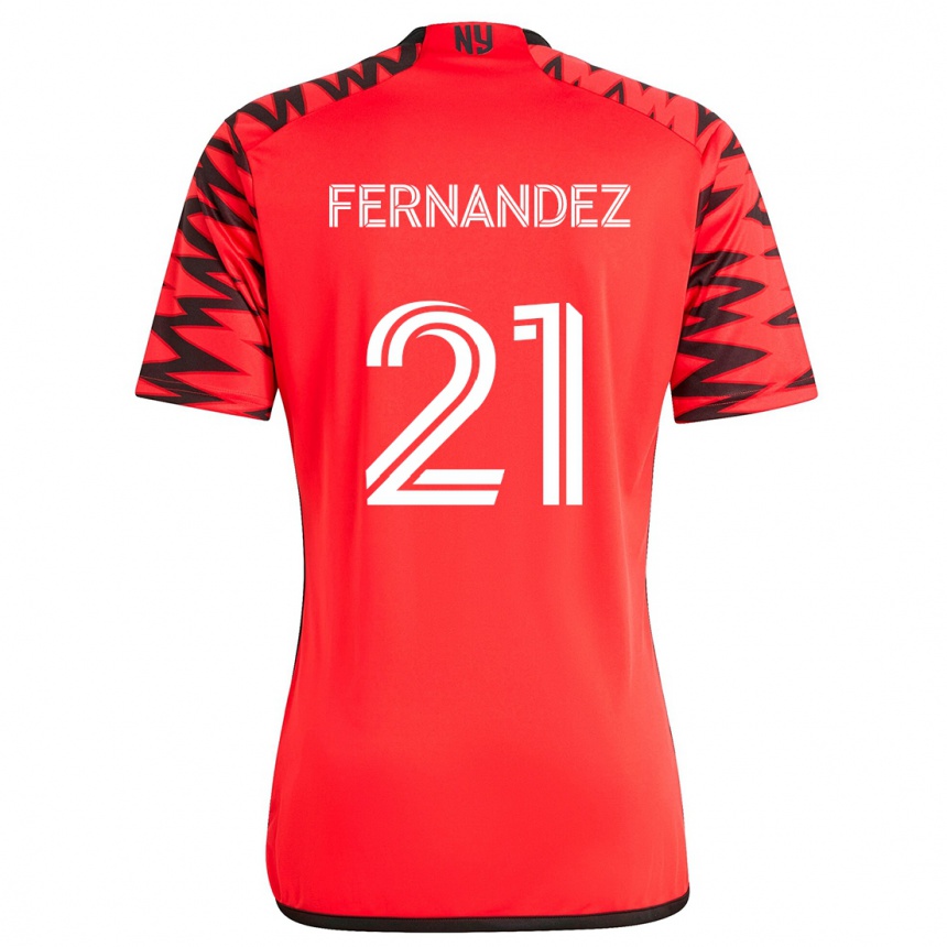 Hombre Fútbol Camiseta Omir Fernandez #21 Rojo Negro Blanco 2ª Equipación 2024/25 Perú