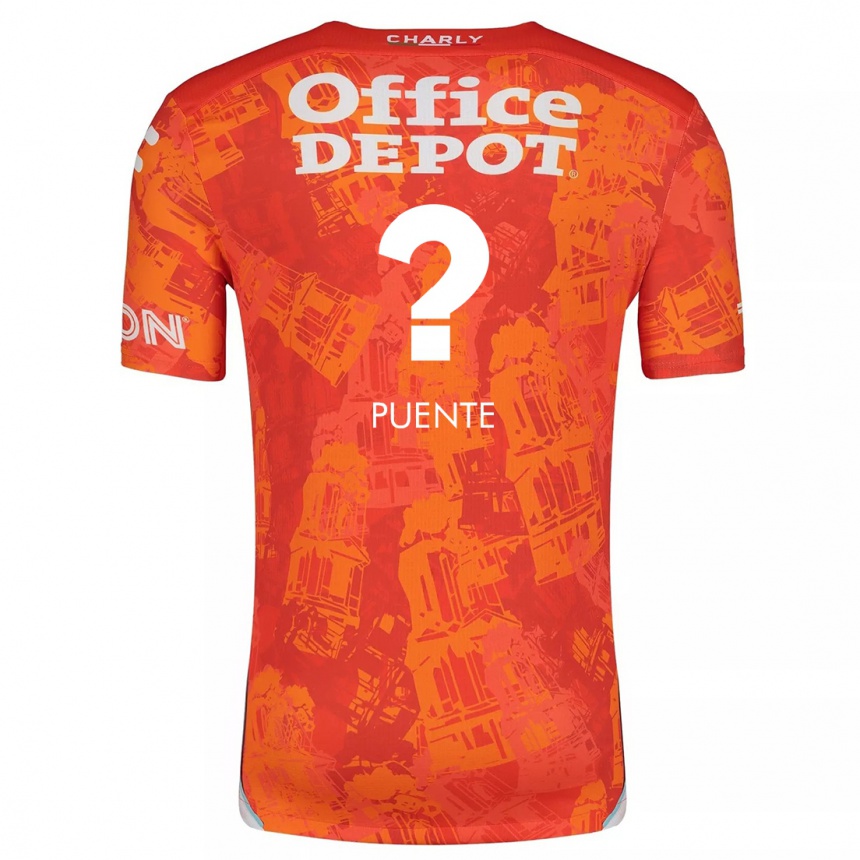 Hombre Fútbol Camiseta Luis Puente #0 Naranja Blanco 2ª Equipación 2024/25 Perú