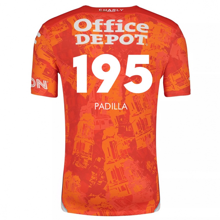 Hombre Fútbol Camiseta Ángel Padilla #195 Naranja Blanco 2ª Equipación 2024/25 Perú